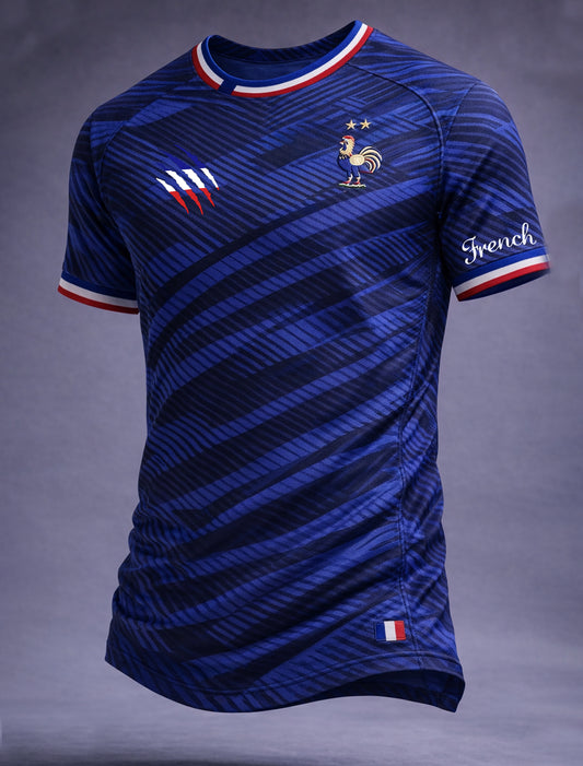 Maillot décontracté rétro à imprimé rugby français