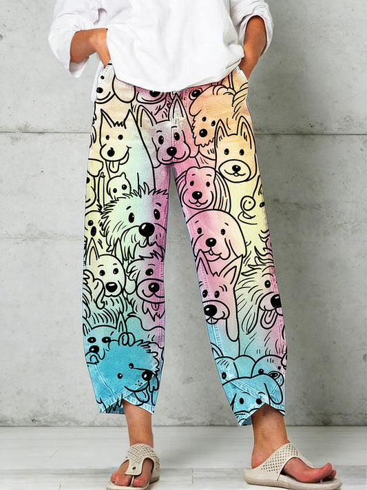 Pantalon pour femme à imprimé animalier