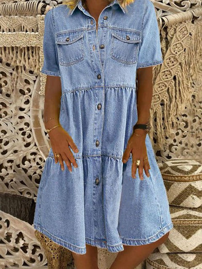Robe en denim élégante décontractée pour femmes