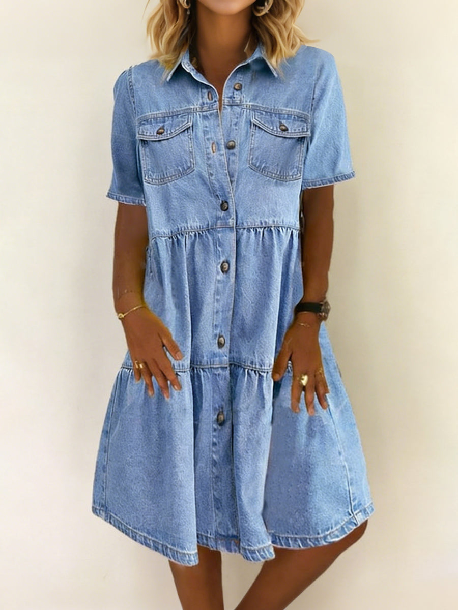 Robe en denim élégante décontractée pour femmes