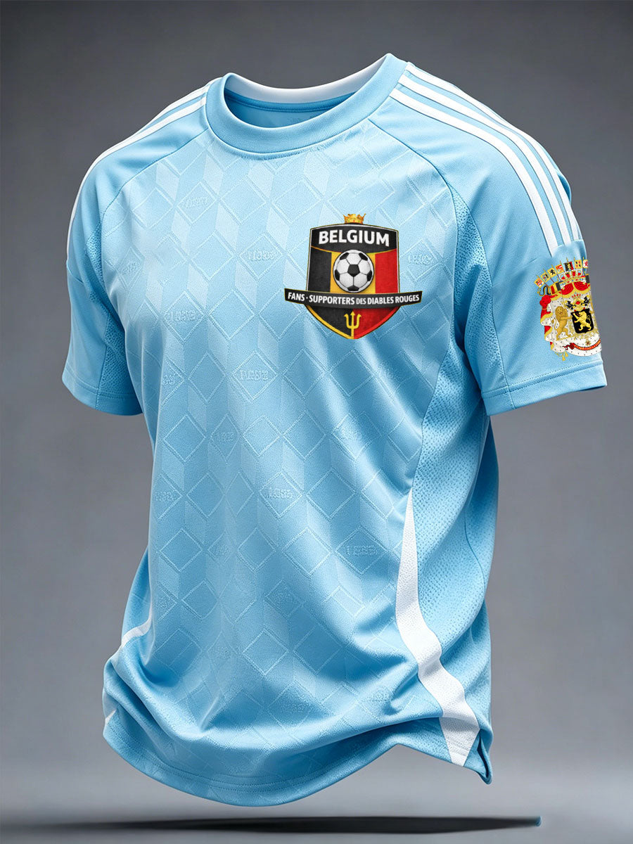 T-shirt imprimé pour hommes, fan de football belge