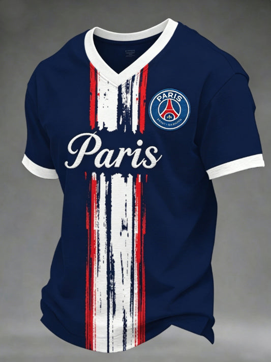 T-shirt à col en V pour hommes