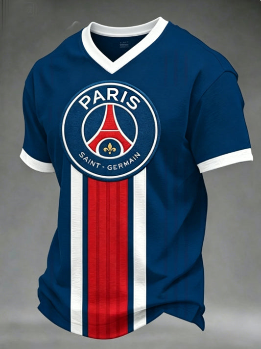 T-shirt à col en V pour hommes