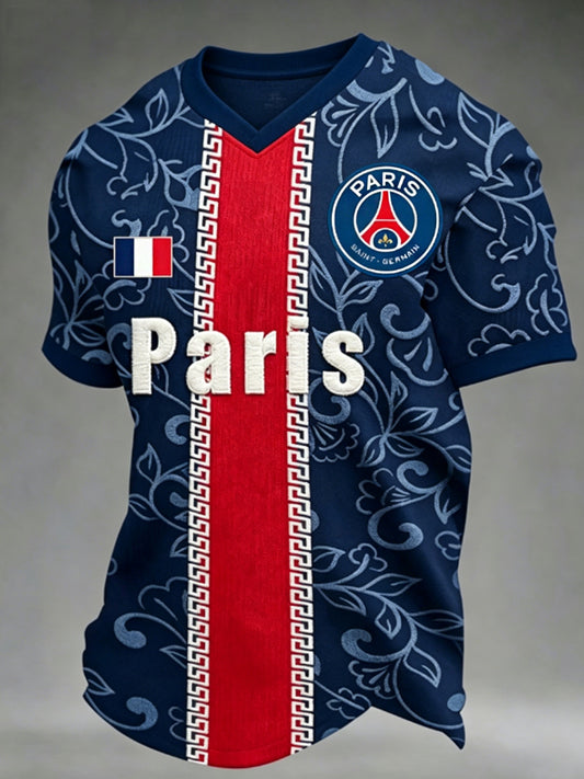 T-shirt à col en V pour hommes