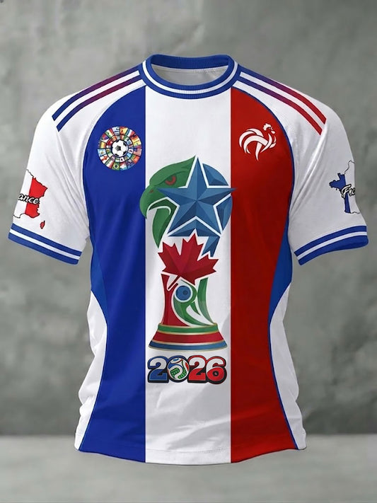 T-shirt imprimé France Football pour hommes
