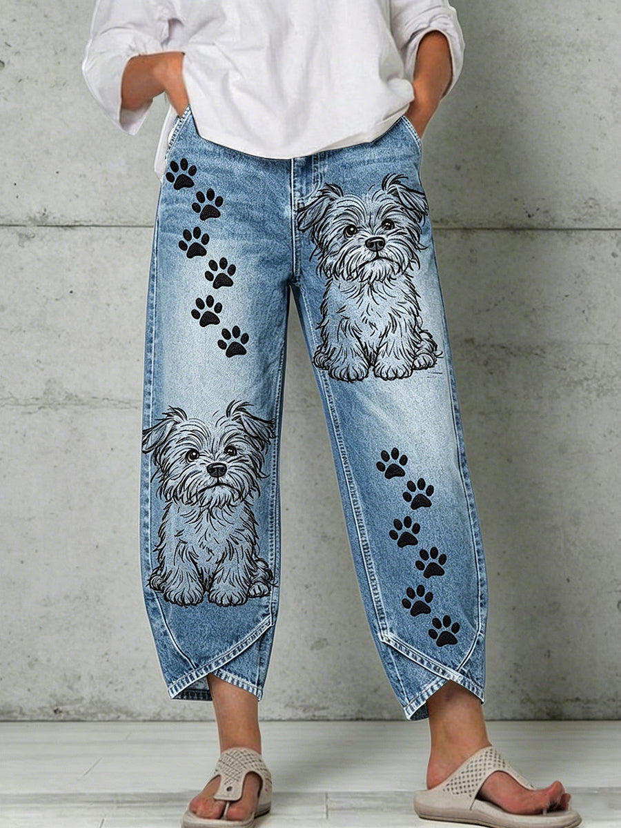 Pantalon pour femme à imprimé animalier