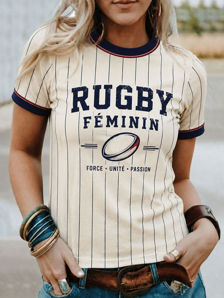 T-shirt à manches courtes France Rugby pour femme