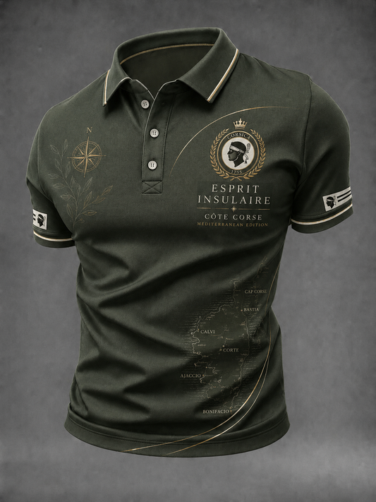 Chemise pour homme à imprimé du drapeau de la Corse