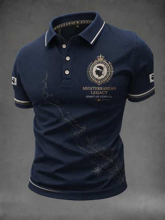 Chemise pour homme à imprimé du drapeau de la Corse