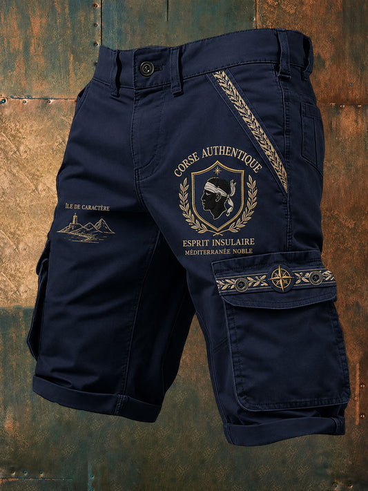 Shorts pour homme imprimés au drapeau de la Corse