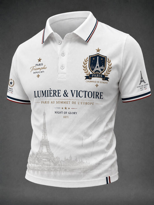 Chemise imprimée pour hommes sur le championnat de football de Paris