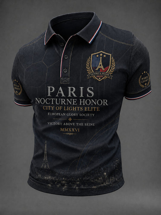 Chemise imprimée pour hommes sur le championnat de football de Paris