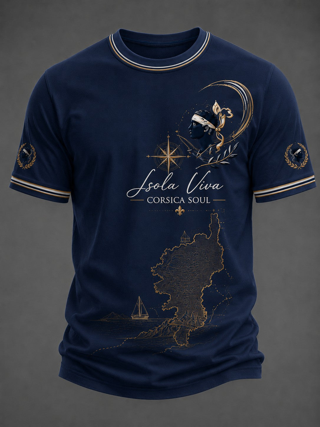 T-shirt pour homme imprimé du drapeau de la Corse