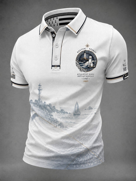 Chemise imprimée France Brittany Celtic pour homme