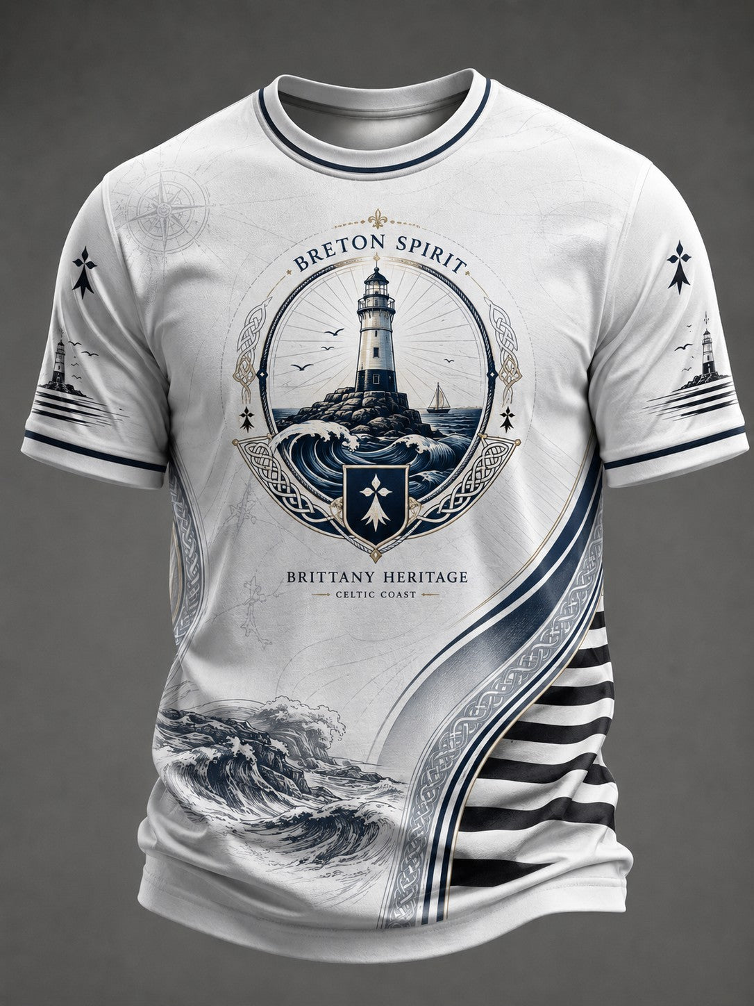 T-shirt France Brittany Celtic Imprimé Homme