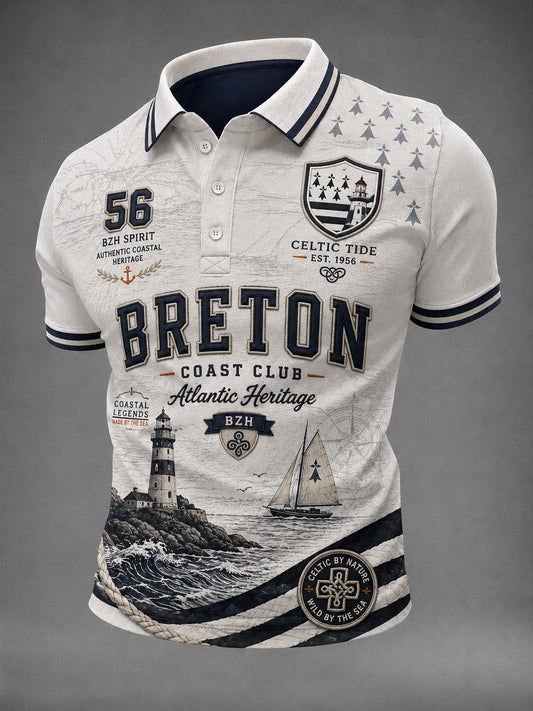 Chemise pour homme imprimée celtique de Bretagne, France