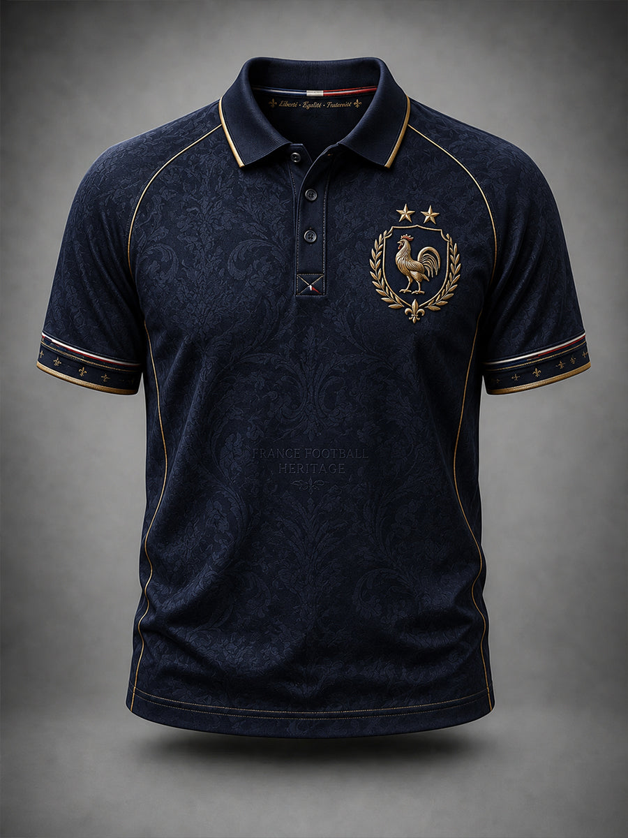 Polo imprimé artistique France Football pour homme