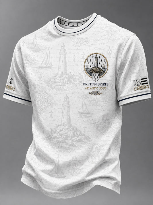 T-shirt pour hommes imprimé celtique de Bretagne, France