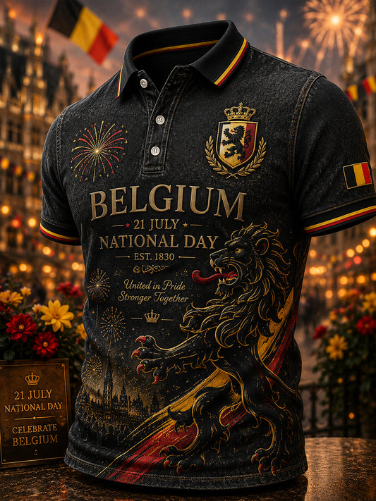 Polo à manches courtes sur le thème de la Journée nationale des hommes