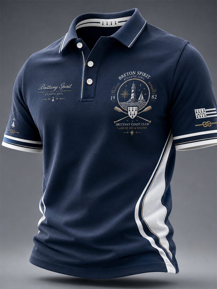 Haut décontracté pour homme à imprimé celtique de Bretagne, France
