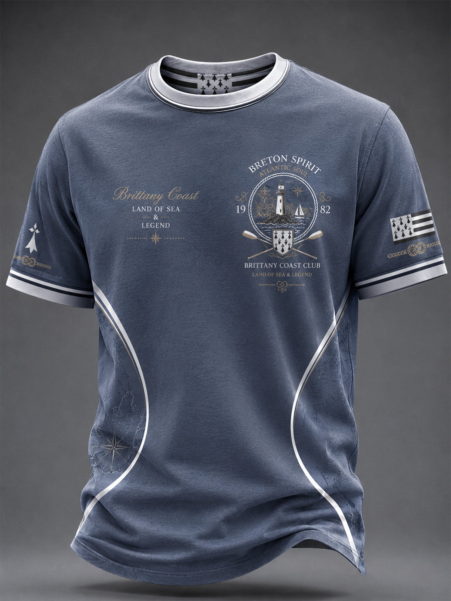 T-shirt pour hommes imprimé celtique de Bretagne, France