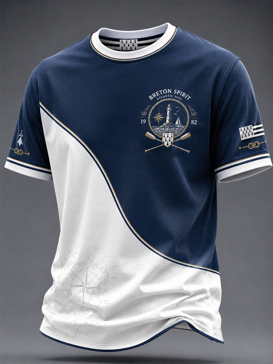 T-shirt pour hommes imprimé celtique de Bretagne, France