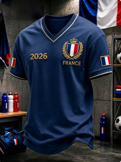 T-shirt à col en V pour homme