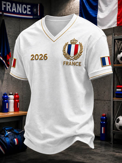 T-shirt à col en V pour homme