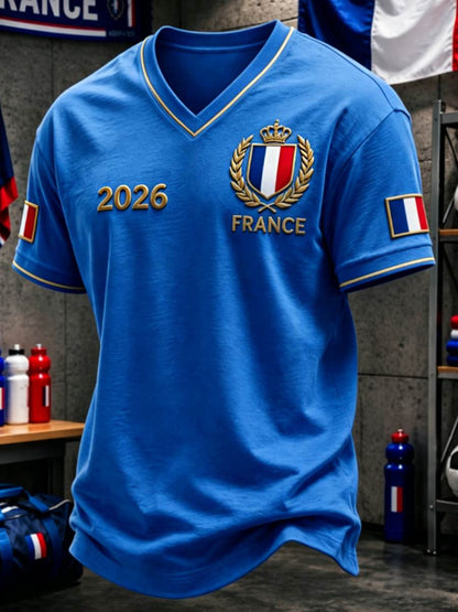 T-shirt à col en V pour homme