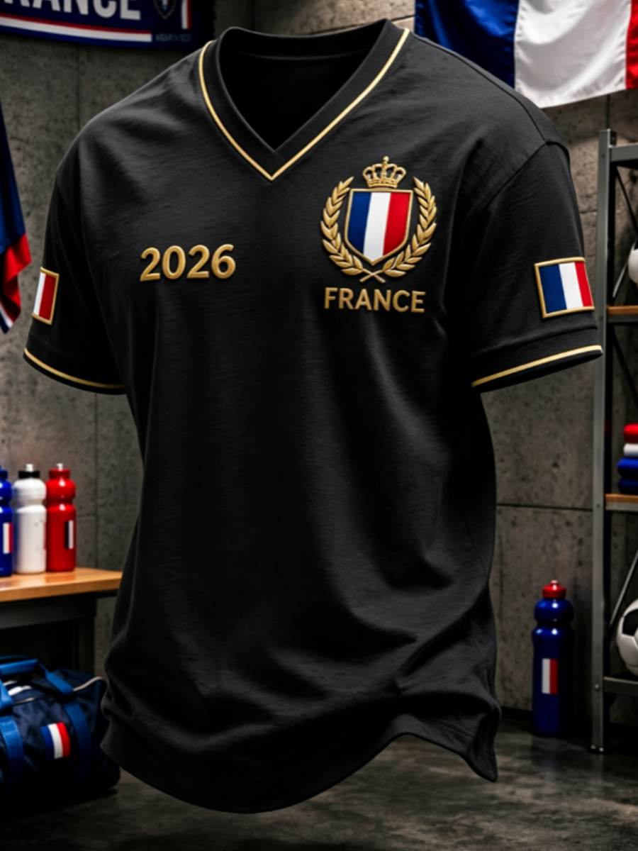 T-shirt à col en V pour homme