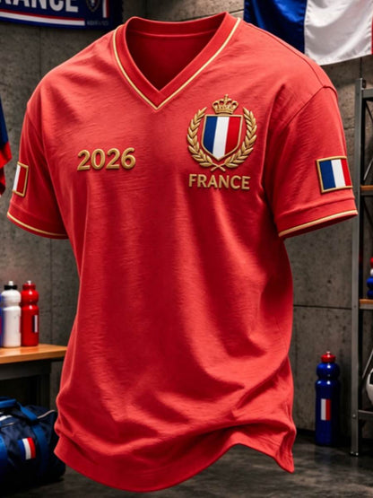 T-shirt à col en V pour homme