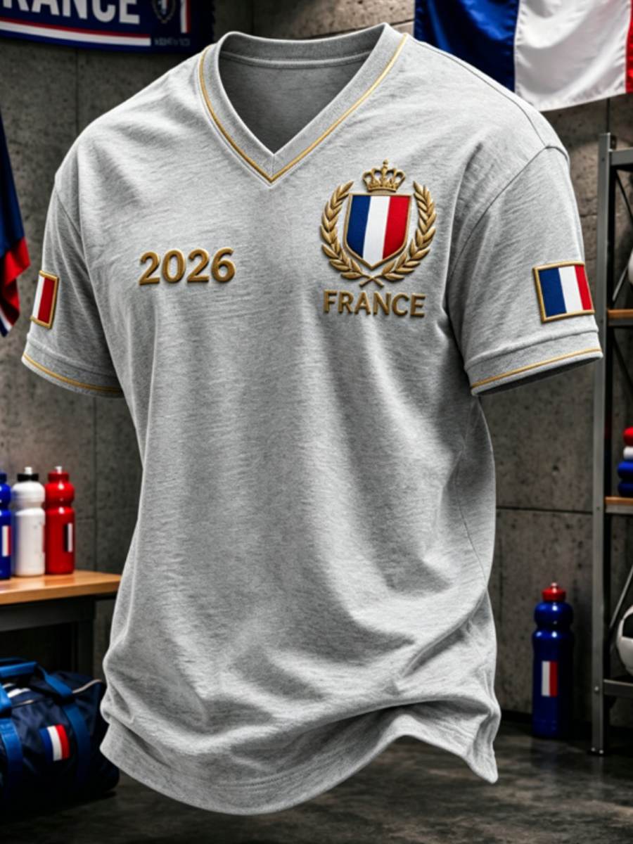 T-shirt à col en V pour homme