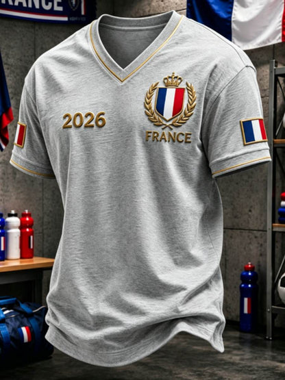 T-shirt à col en V pour homme
