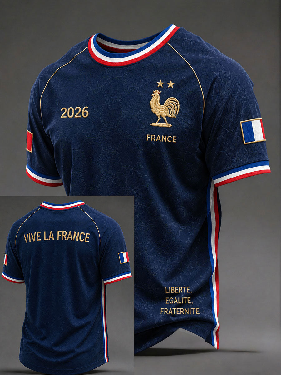 T-shirts de football français pour hommes