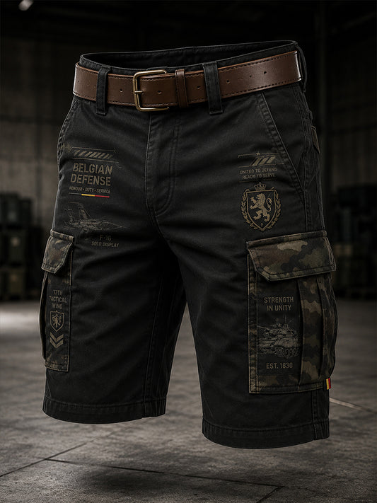 Pantalons cargo courts à imprimé camouflage militaire pour homme