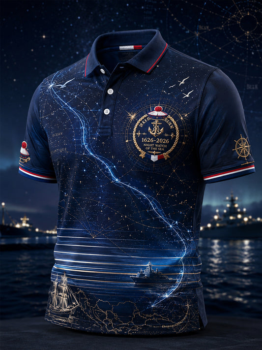 Chemise à manches courtes de la Marine française pour homme