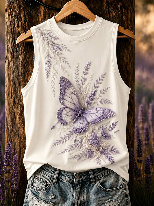 Haut gilet à imprimé floral violet pour femme