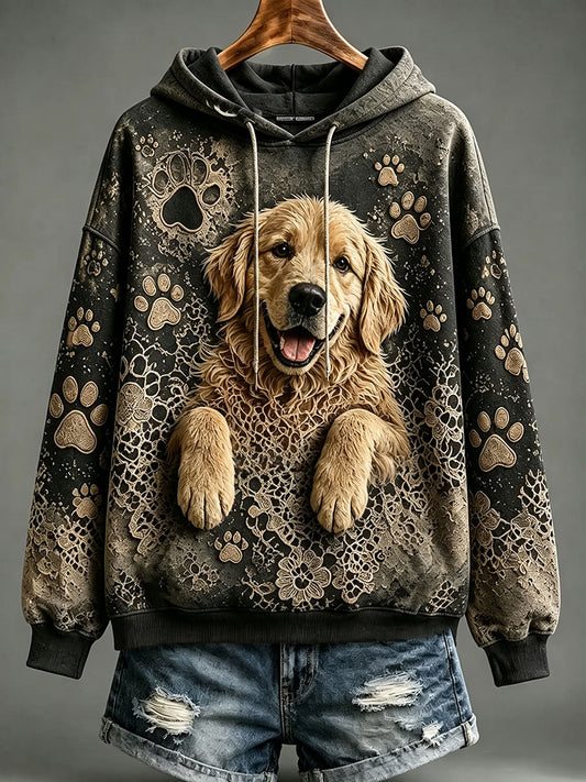 Chandail à capuchon Golden Retriever Femme