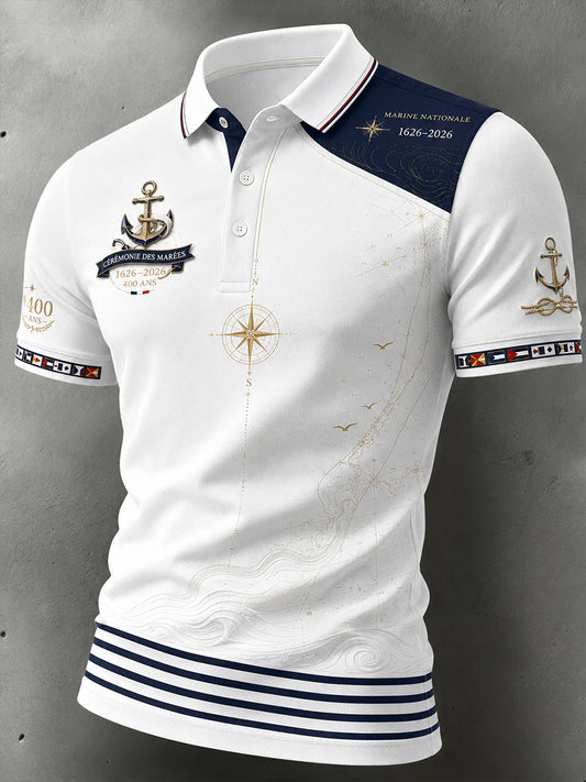 T-shirt manches courtes de la Marine française pour homme