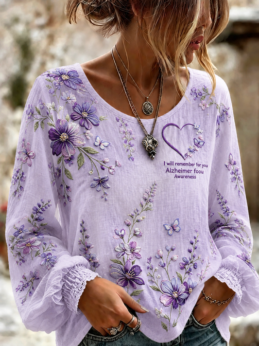 Chemise en coton-lin pour femmes atteintes de la maladie d’Alzheimer