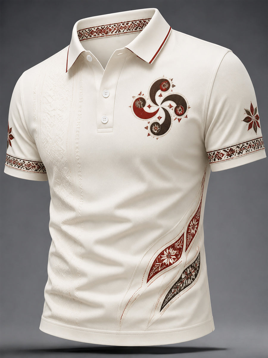 Haut Décontracté Basque Countr Print Homme