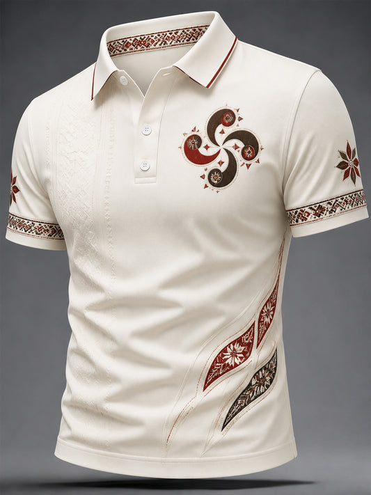 Haut Décontracté Basque Countr Print Homme
