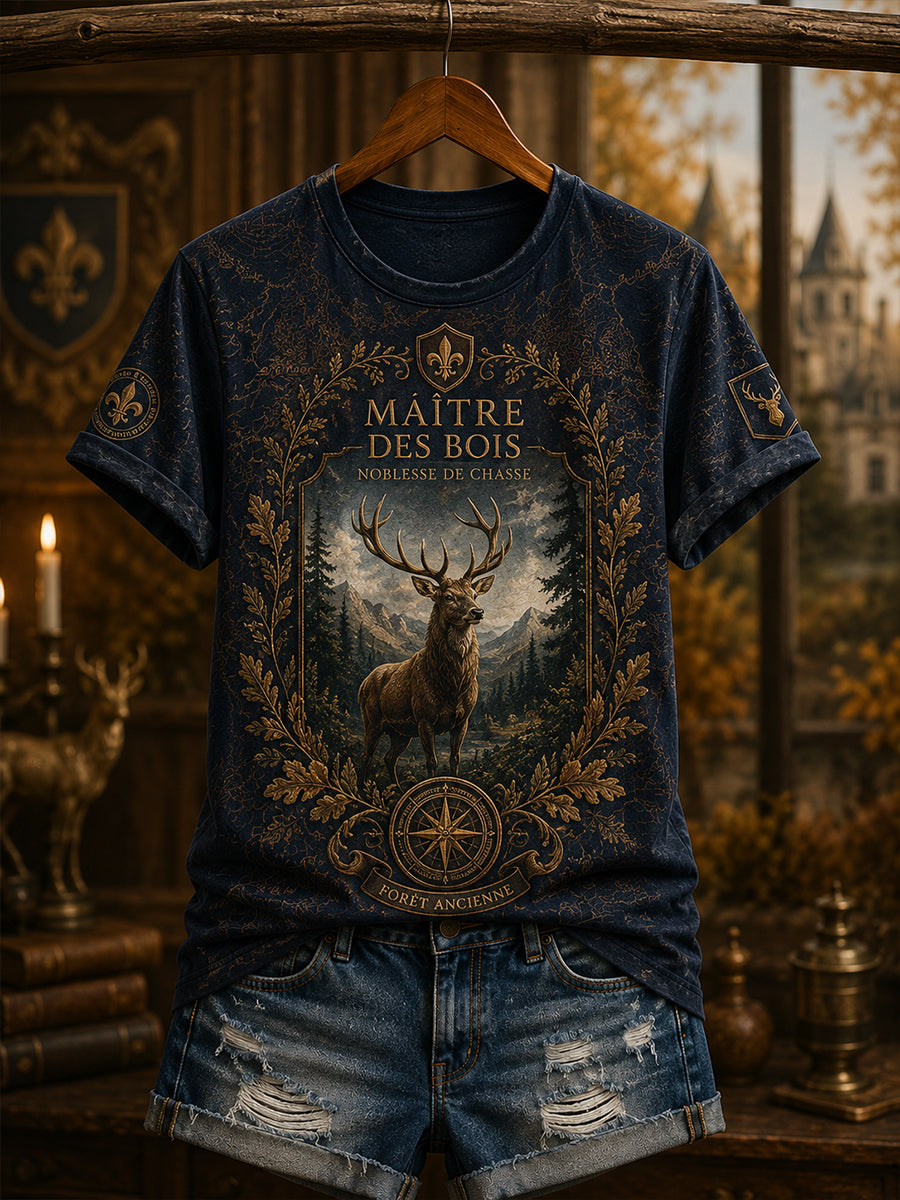 T-shirt femme à manches courtes pour la saison de chasse en France