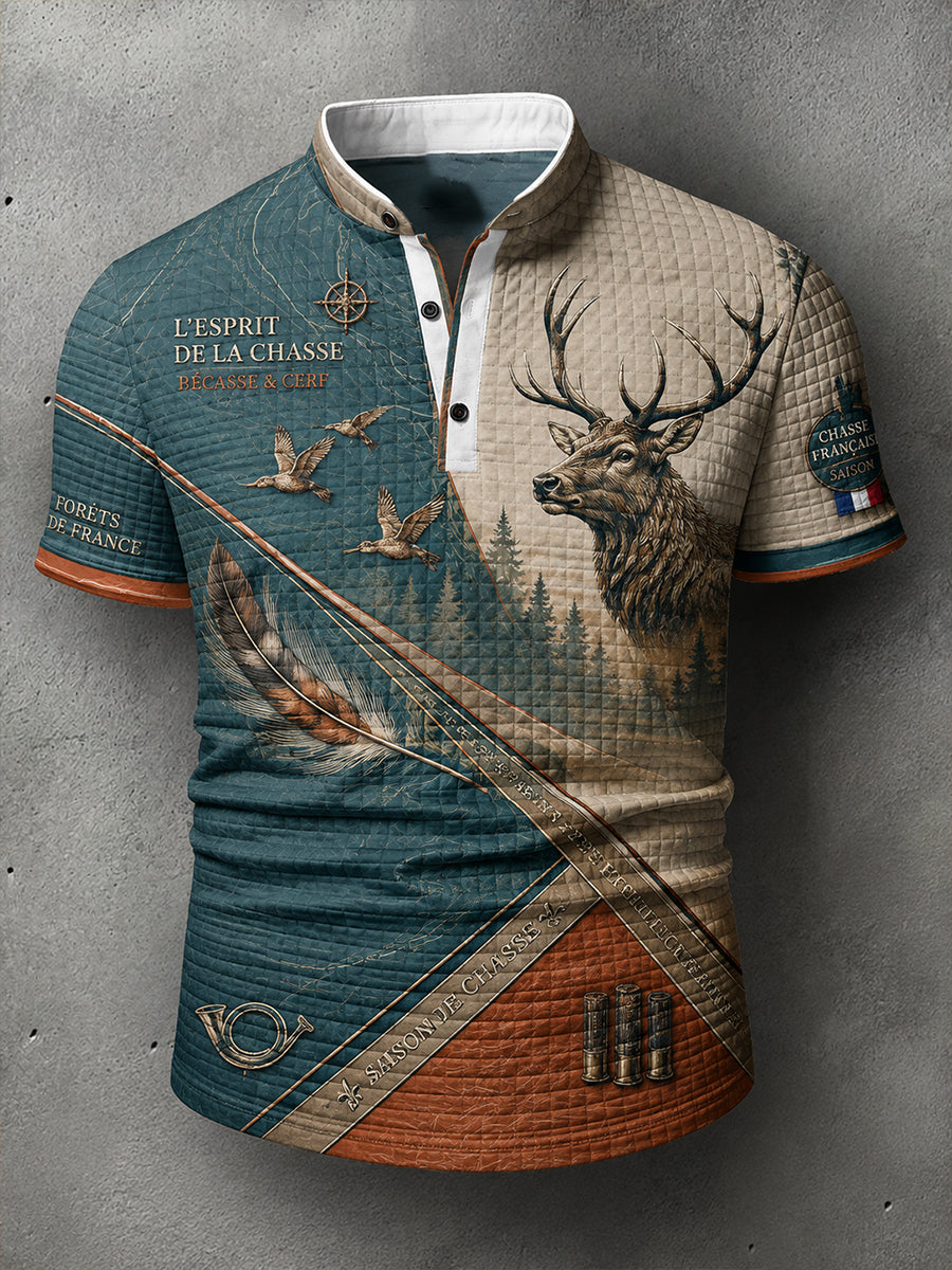 Polo court de chasse français pour homme