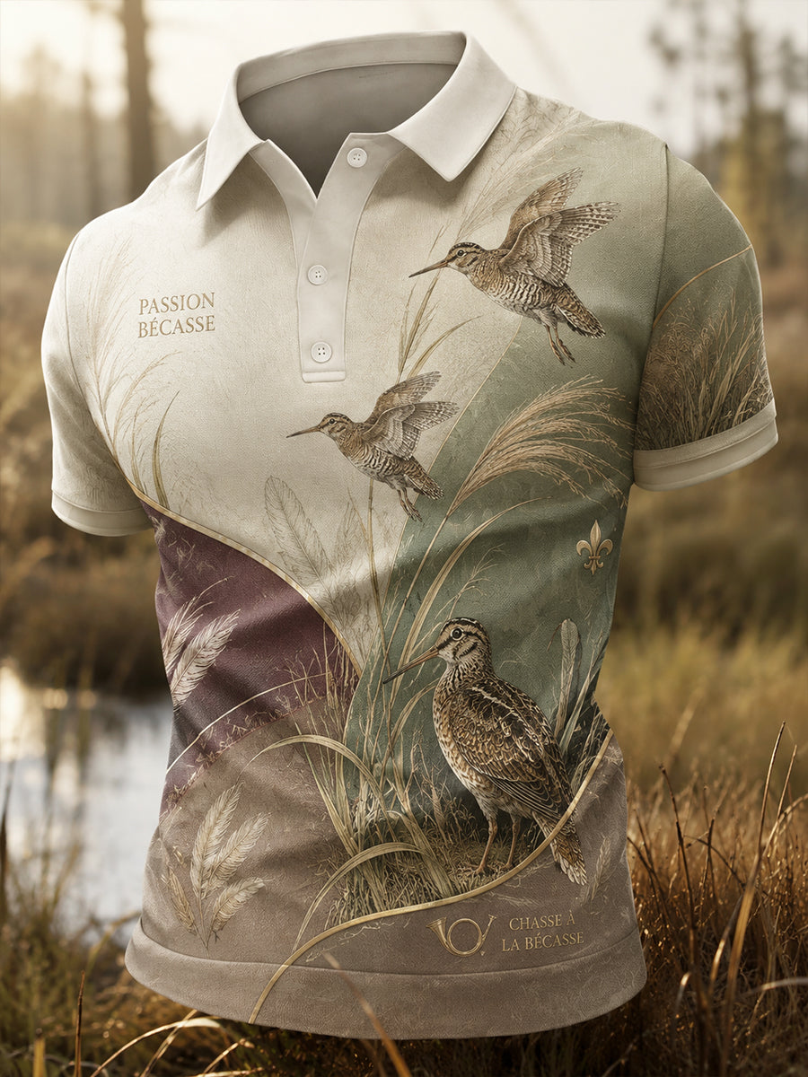 Chemise à manches pour la saison de chasse française masculine