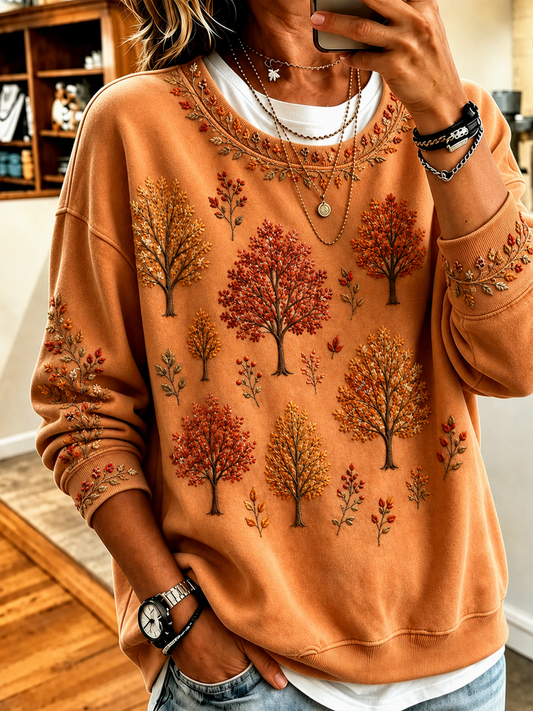 Sweat-shirt Femme Automne Imprimé Régulier