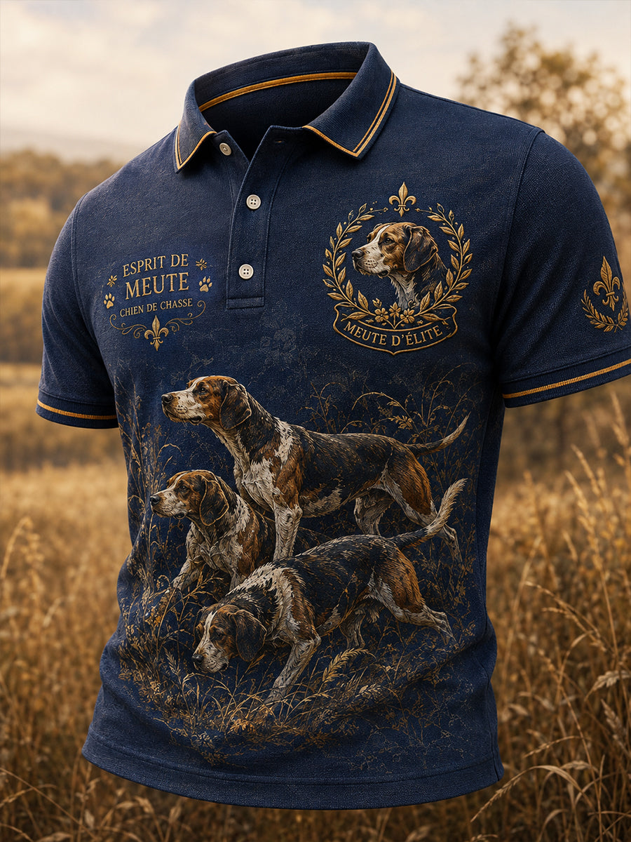 T-shirt à manches courtes pour la saison de chasse française, modèle homme
