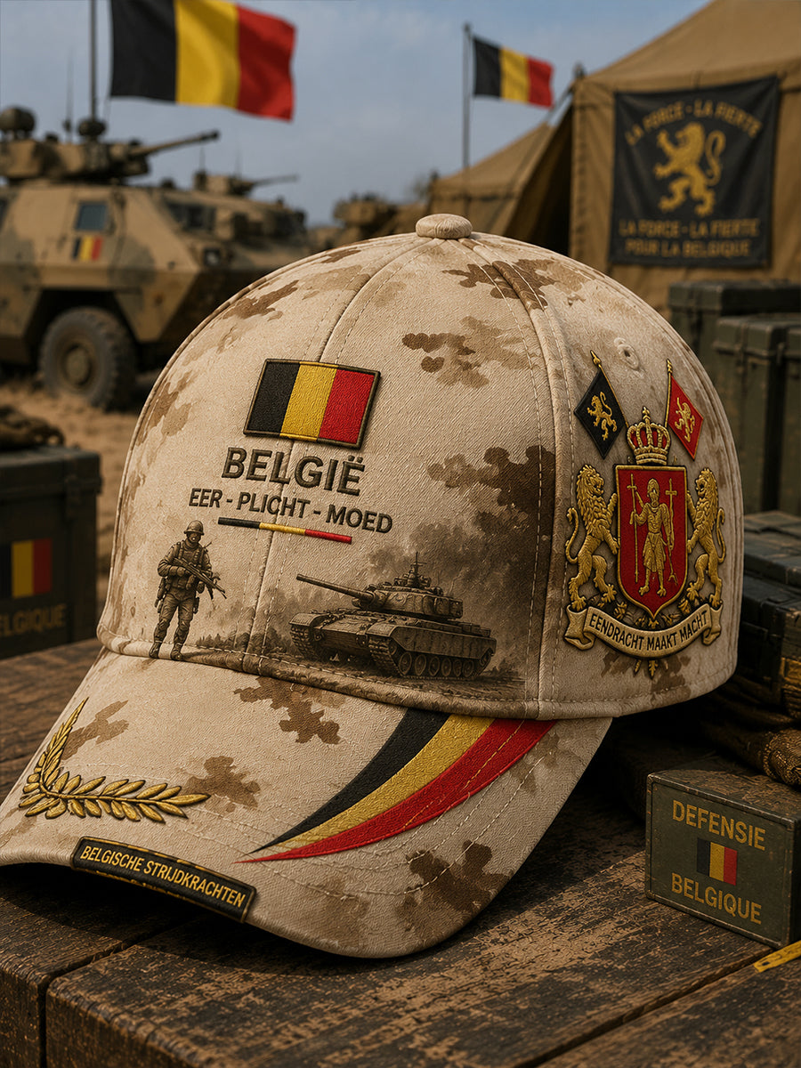 Chapeau pour hommes avec imprimé commémoratif militaire