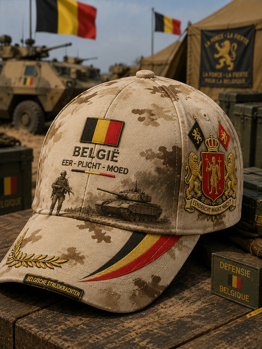 Chapeau pour hommes avec imprimé commémoratif militaire