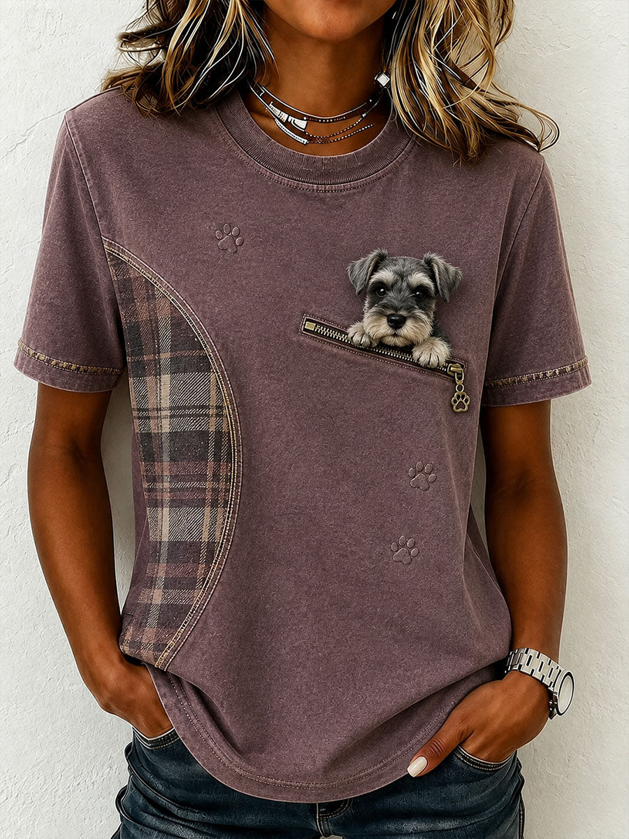 T-shirt Lovely Schnauzer Femme